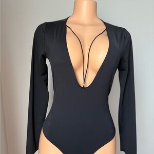 Victoria’s Secret Elegant Black Long Sleeve Bodysuit